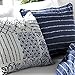 Lush Decor Monique 3 Piece Reversible Print Pattern Blue Quilt Set - Full Queen