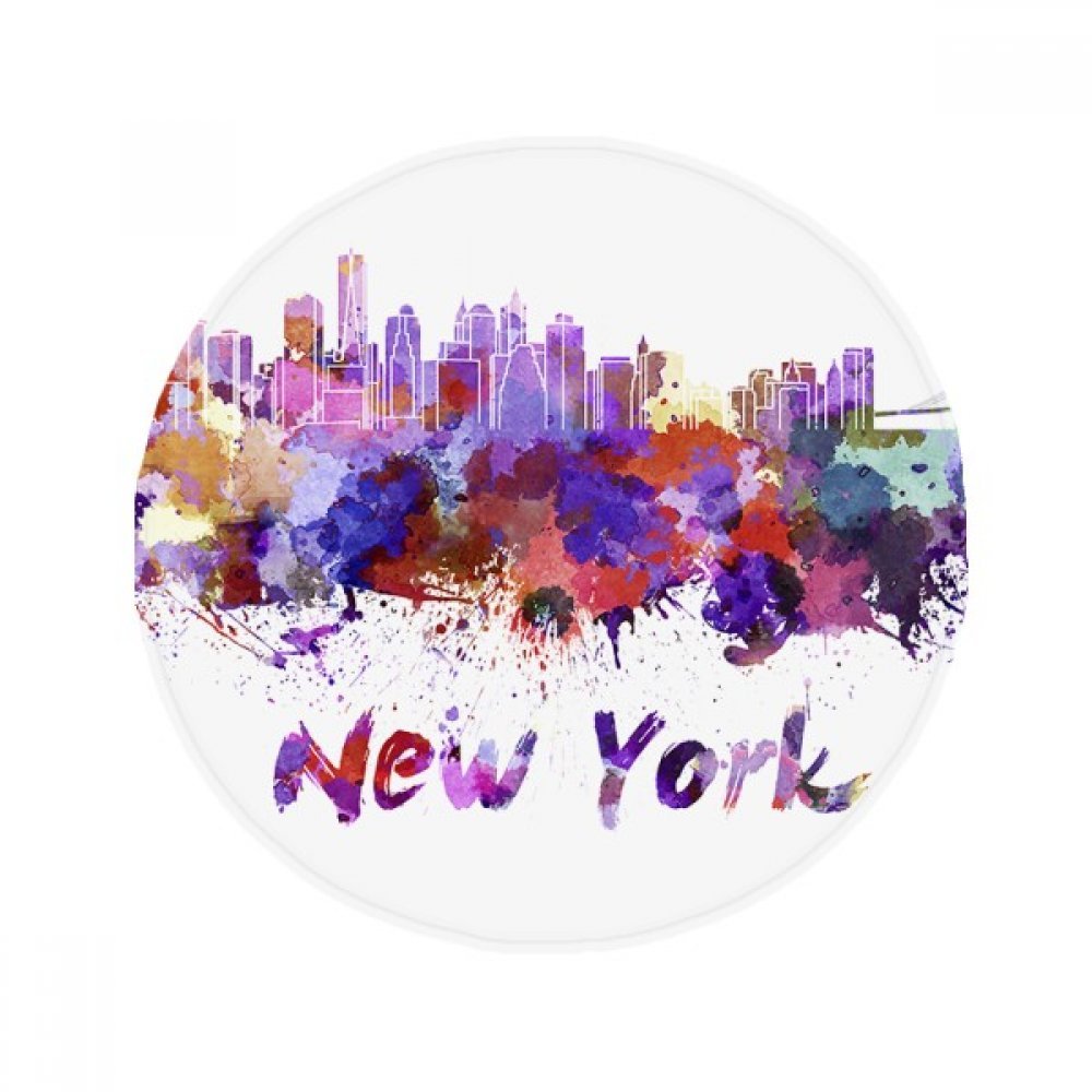 Tapis animaux New York aquarelle pour cuisine et salon lavable 60x60cm