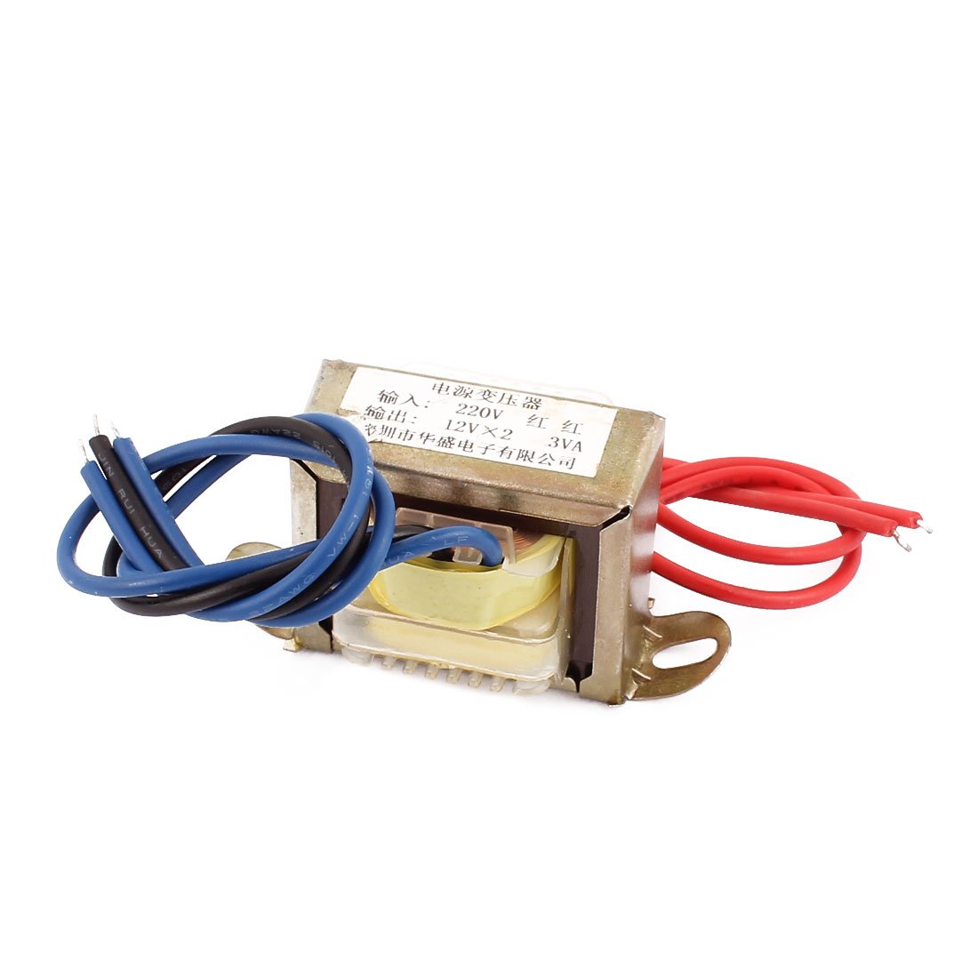 IIVVERREI Ferrite Core Vertical Mount Electric Power Transformer 3W Double 2V (EI Ferrite Core Montaje vertical Electric Power Transformer 3W Doble 2V