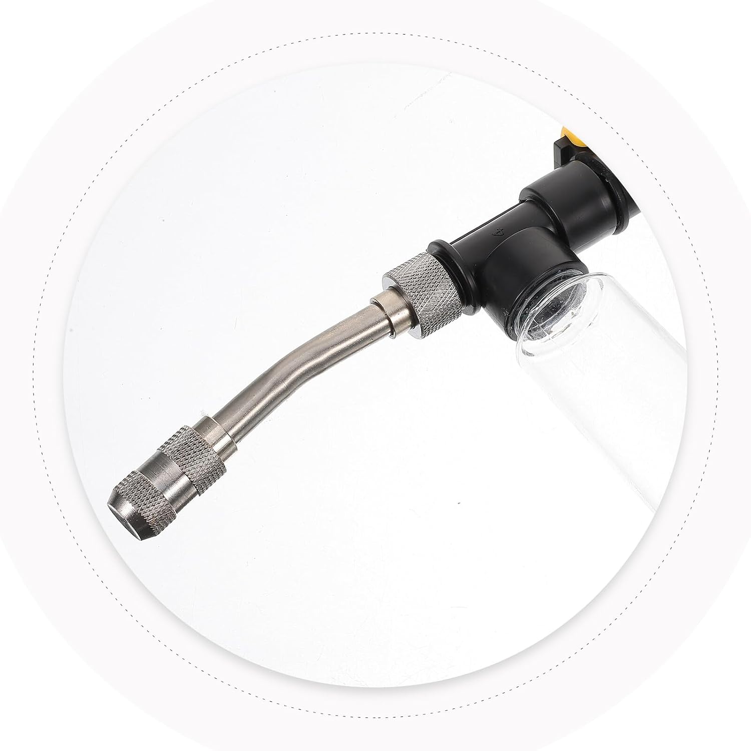 High Pressure Car Water Sprayer Nozzle with Long Handle and Soft Foam Brush Head, Handheld Washing Hose Nozzle for Vehicle Cleaning and Garden Watering