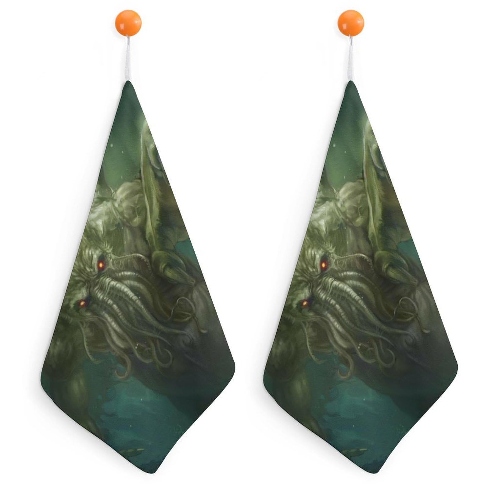 TXFBTRFSA Dead Cthulhus-Waits Dreaming Hand Towels with Hanging Loop Kitchen Towel Handkerchiefs Cleaning Cloths