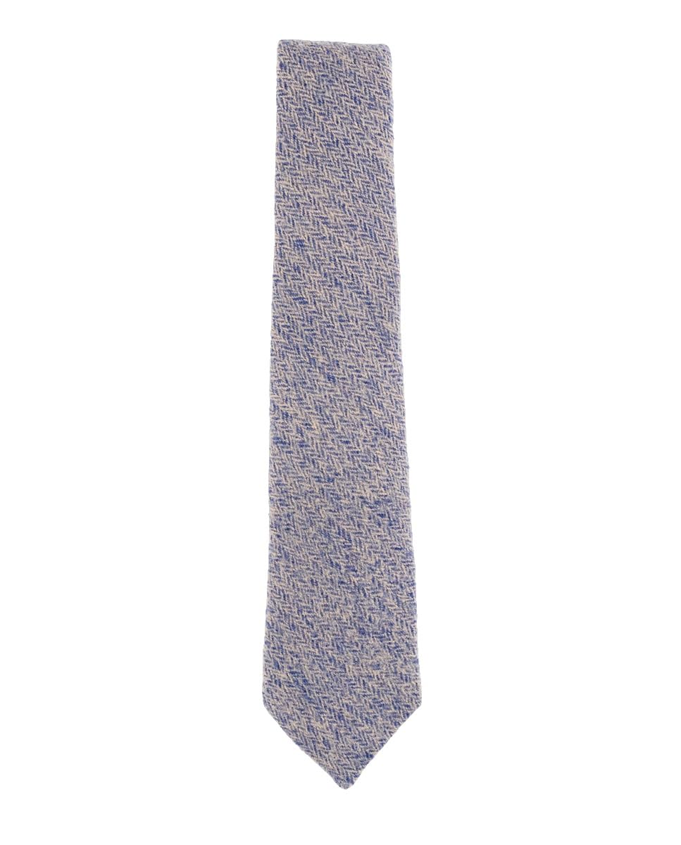 El Ganso Corbata Lana Espiga Azul