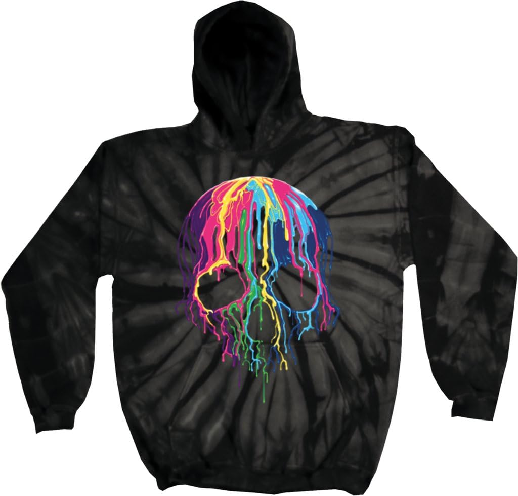 Buy Cool Shirts Skulls Hoodie Melting Skull Tie Dye Hoody