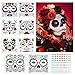 Produktbild ZERHOK 8 Blätter temporäre Tattoo Totenkopf, Sicherheit Gesicht Tattoo Kinder Erwachsene Spinnennetz Make up Aufkleber für Halloween Maskerade Fasching Party