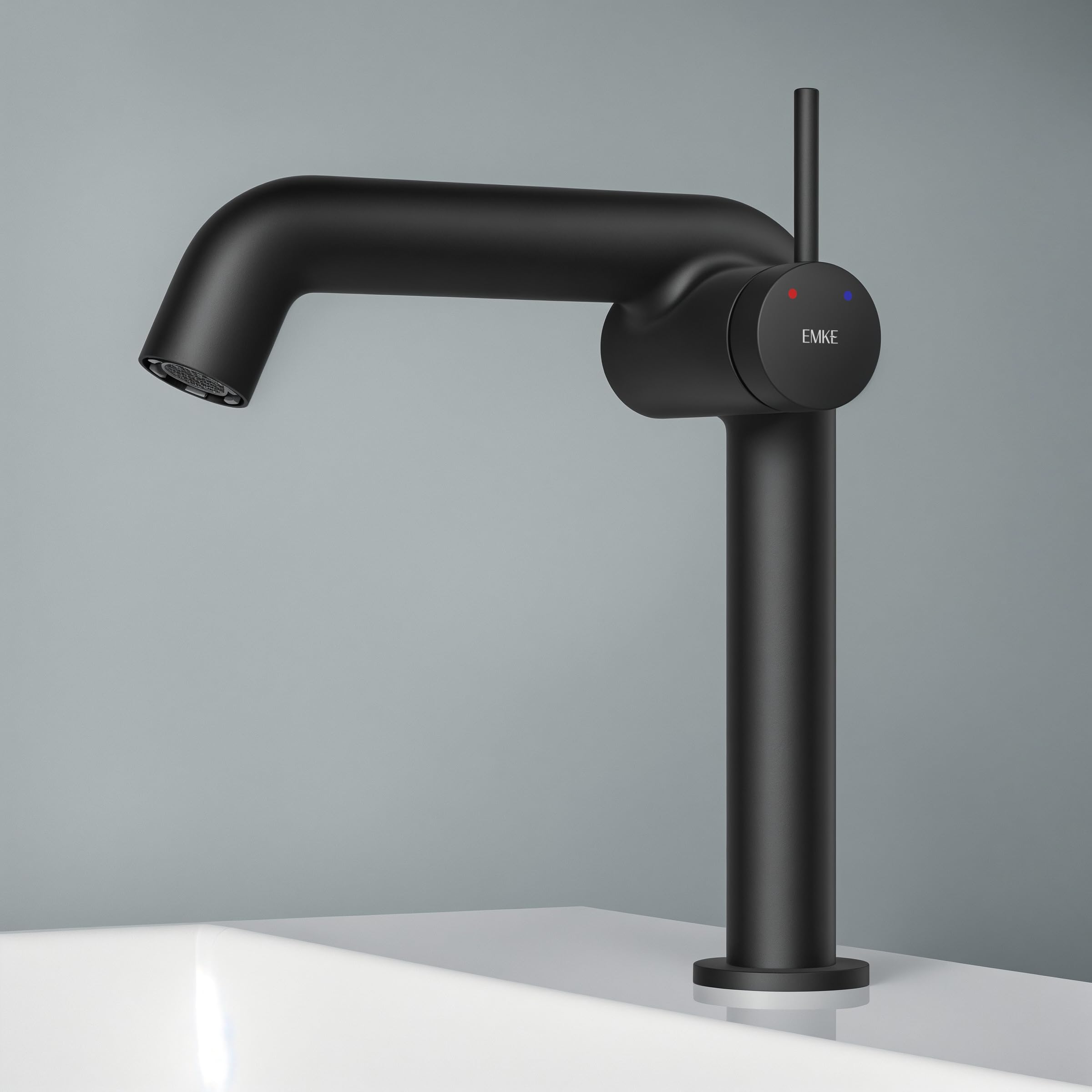 Robinet laiton EMKE noir mat de qualité supérieure avec cartouche céramique durable