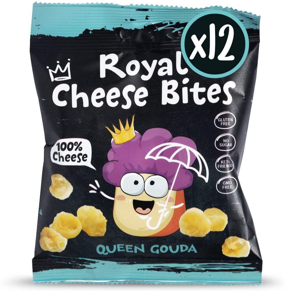 Buy Royal Cheese Bites Low Carb Keto Snacks, 12 Packs of Crunchy