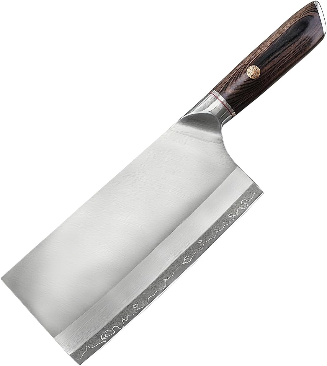 Meat Cleaver,Cleaver Knife, 8 Inch Damascus Steel Kitchen Knife Chef Utility Knives Handmade Wooden Handle Slicing Bone Chopper Cleaver Cooking Knives