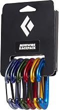 MiniWire Rackpack, Ultralight Wiregate Carabiners, 6 Pack | hot-forged construction, keylock nose for snag-free clipping, for belays, anchors, rappels, gym, sport, and trad climbing