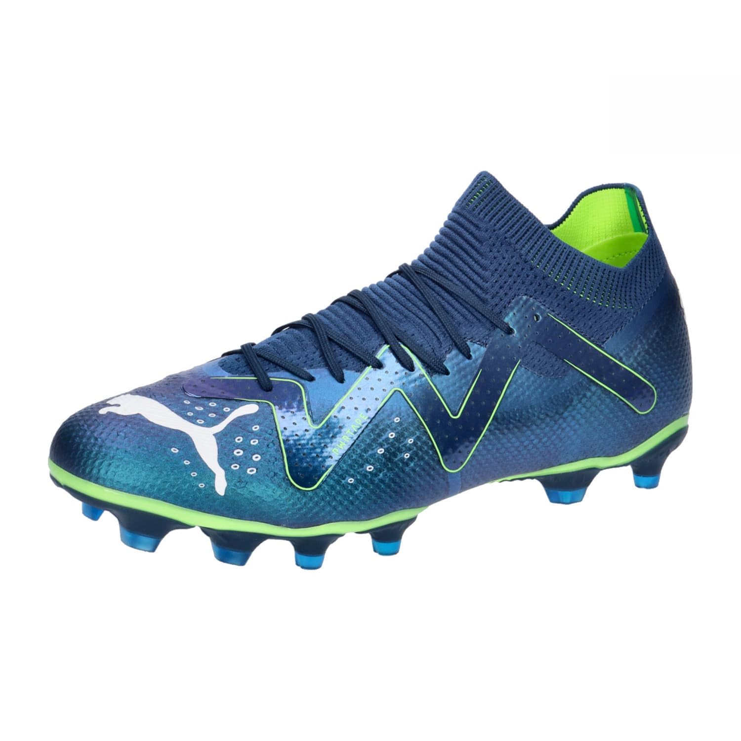 Puma Future Pro Fg/Ag Fußballschuh für Herren, Persisches Blau, Puma Weiß, Pro-Grün, 46.5 EU