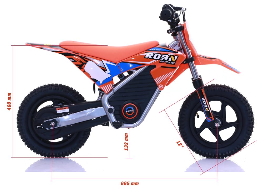 MT8 Moto électrique pour Enfants, Moteur 300W avec 3 Vitesses Jusqu'à 25 km/h, autonomie