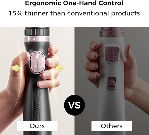 Miniatura 2 de Cepillo secador de pelo, 3 en 1, giratorio 3 en 1, con 3 cabezales para secar peinado, dar volumen, rizar, elegante en un solo paso para cabello