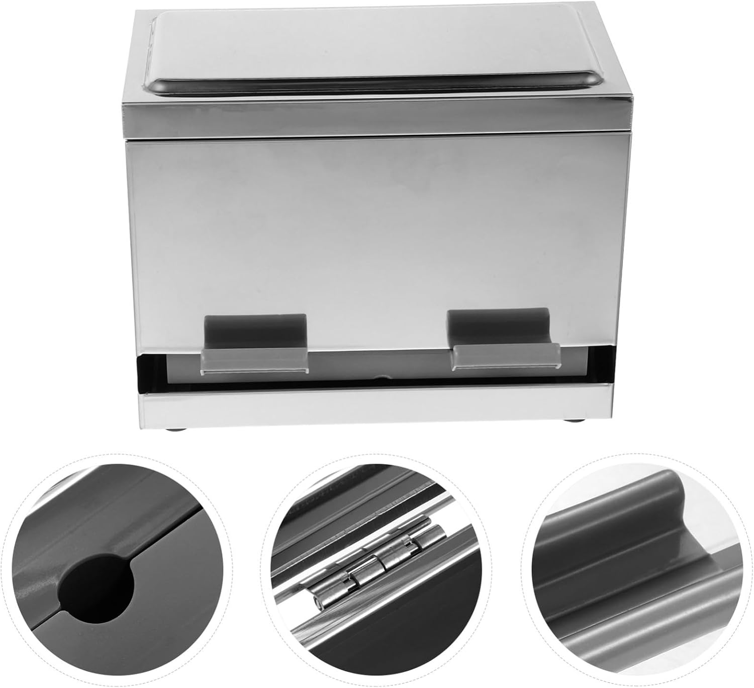 Stainless Steel Straw and Chopstick Dispenser Press Storage Box