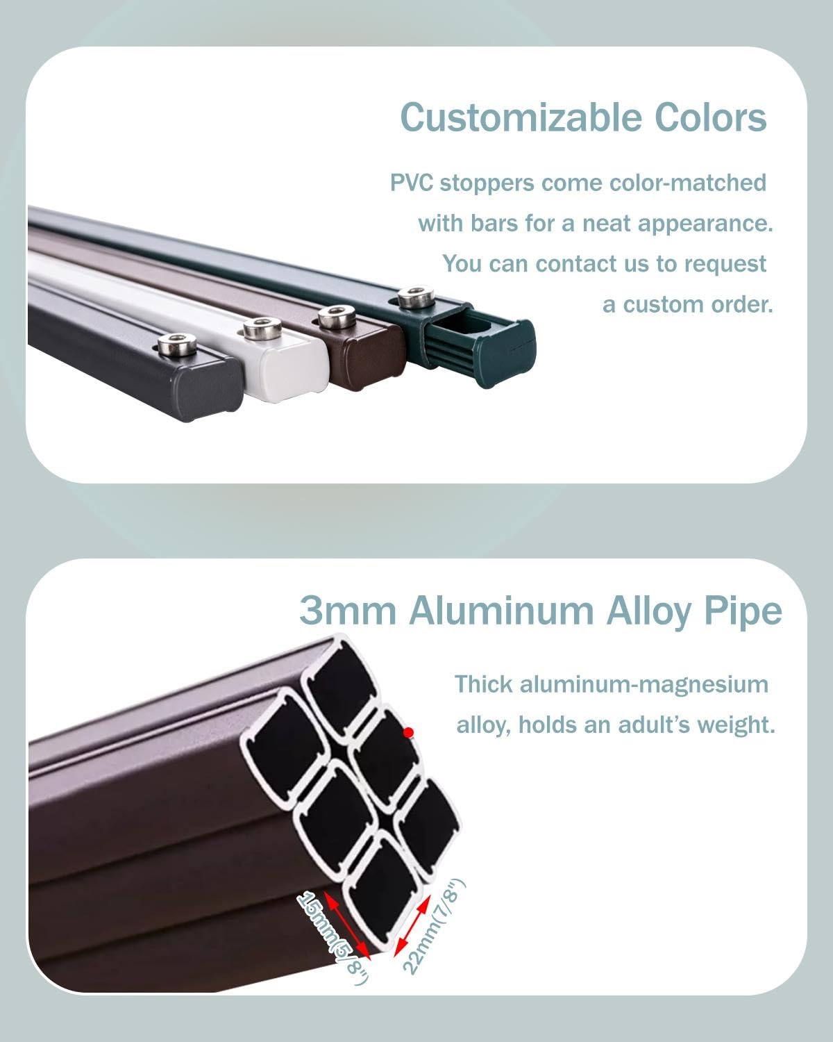 Inferriate per Finestre Barre di Sicurezza Anticaduta Regolabili | Kit di Inferriata di Sicurezza per Finestre (uso Interno Domestico) e Griglia di Sicurezza(6 Pack,Inner Width-86cm/33.8in)