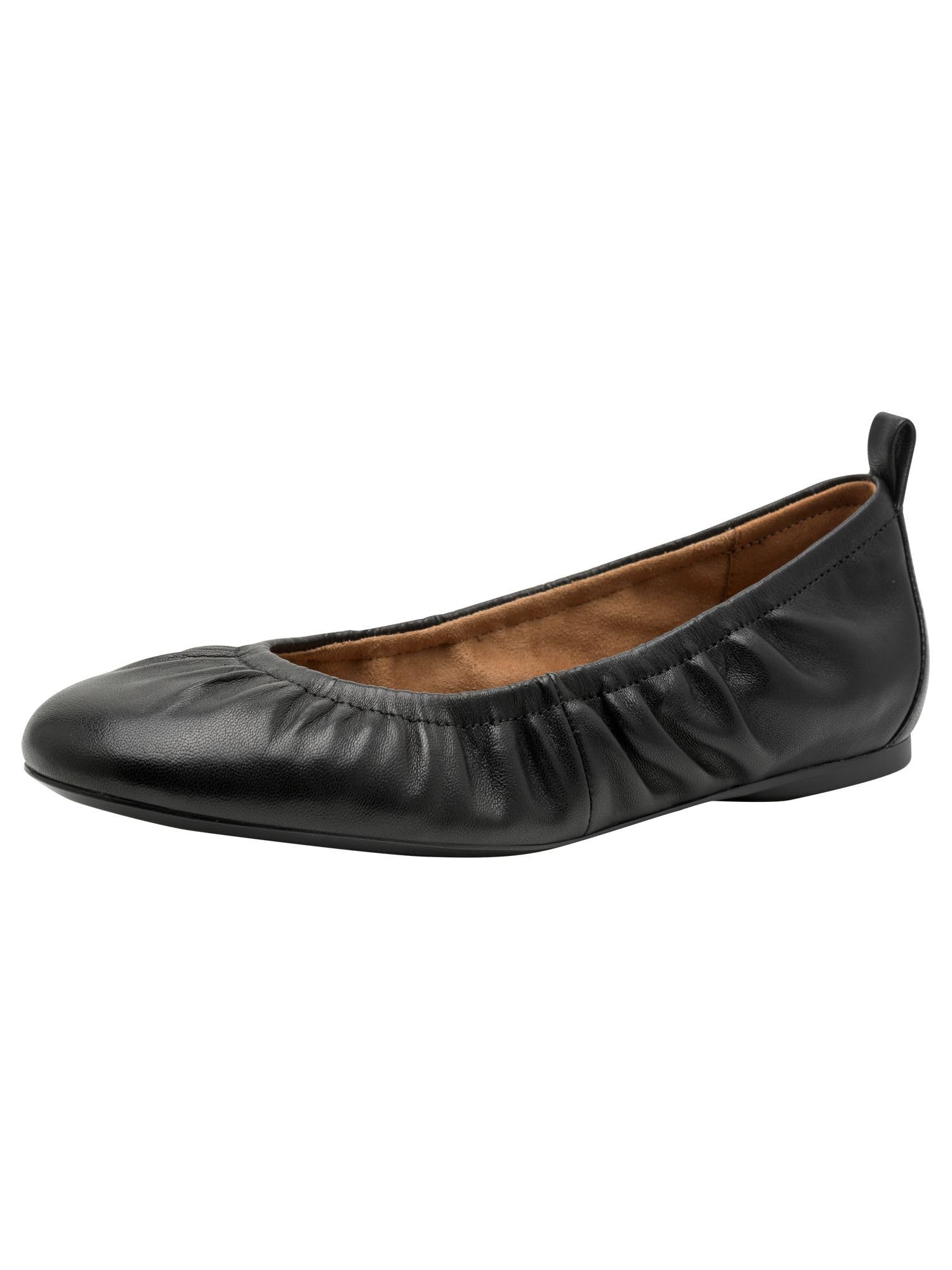 Tamaris Women's ballet flat leather flat black 8 UK