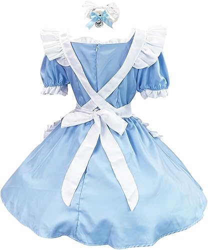 Miniatura 4 de Disfraz clásico de sirvienta con delantal para mujer, disfraz de Halloween, anime japonés, cosplay, sirvienta, dulce lolita