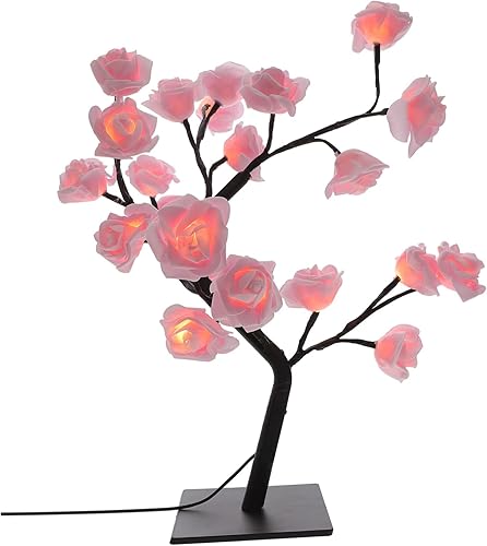 DOITOOL Rose Tree Lights Lámpara Led Nightlight Lampara De Escritorio Led Luz De Escritorio Led Luz De Noche Bombillas Lámpara De Flor De Forma De