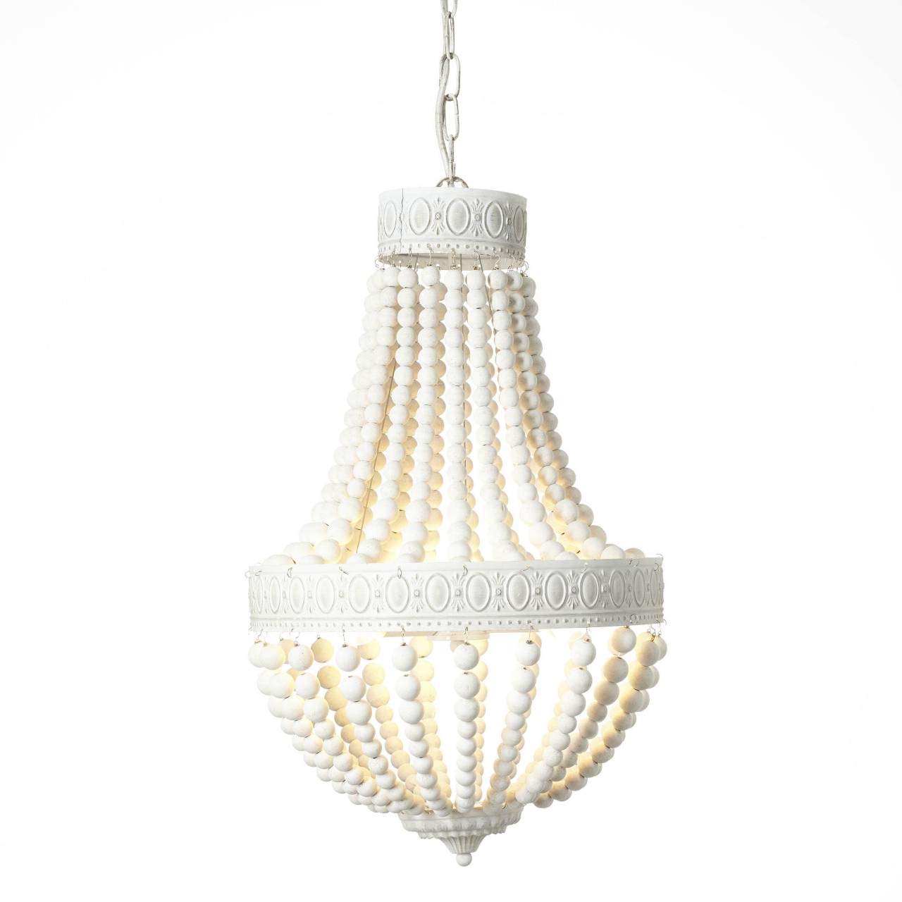 BRILLIANT Lampe Liba Kronleuchter 3flg weiß | 3x D45, E14, 1, geeignet für Tropfenlampen (nicht enthalten) | Kette ist kürzbar