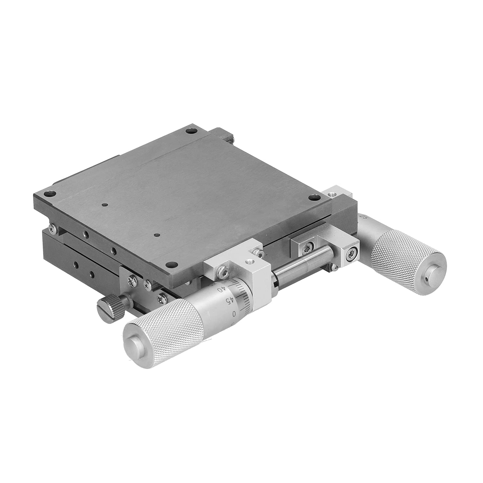Poradnik piłki liniowy | Ręczny Twist Fine - Tune Platform XYSG80 80X80MM | Dla urządzeń optycznych/pomiarowych/półprzewodnikowych | Stop aluminium, obciążenie 255,8 n