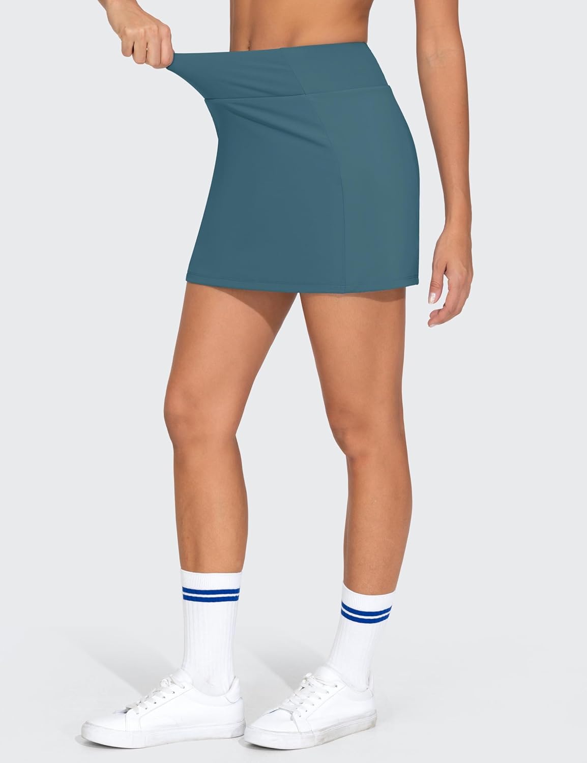 THE GYM PEOPLE Women's High Waisted Golf Skorts Tennis Mini Athletic Active Skirts Built-in Shorts with 3 Pockets - Image 4