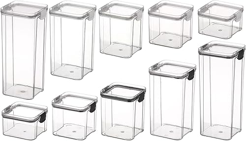 Miniatura 7 de Tarro de almacenamiento de alimentos, recipientes apilables de cocina, cinco opciones de capacidad, recipientes de almacenamiento de alimentos de