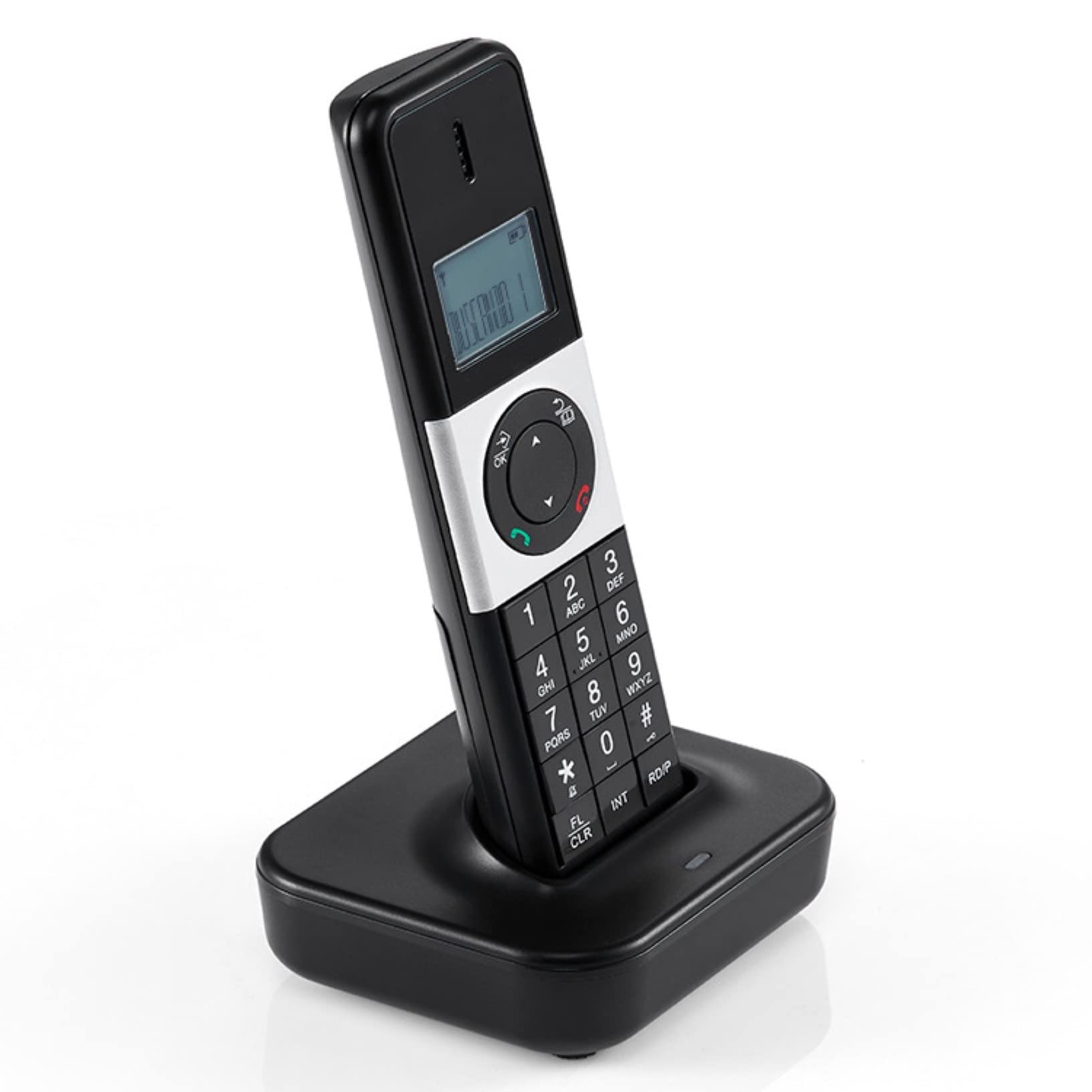 Sistema Telefonico Cordless Espandibile con Segreteria Telefonica E Lunga Portata, Espandibile Fino A 5 Portatili per Uso Domestico E Ufficio