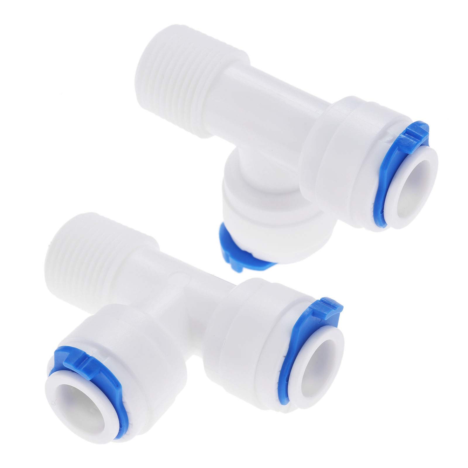 Conexión de Manguera, jardín rápida 2 Piezas Agua Camiseta 3 vías 3/8" Rosca Macho Acoplamiento tubería plástico