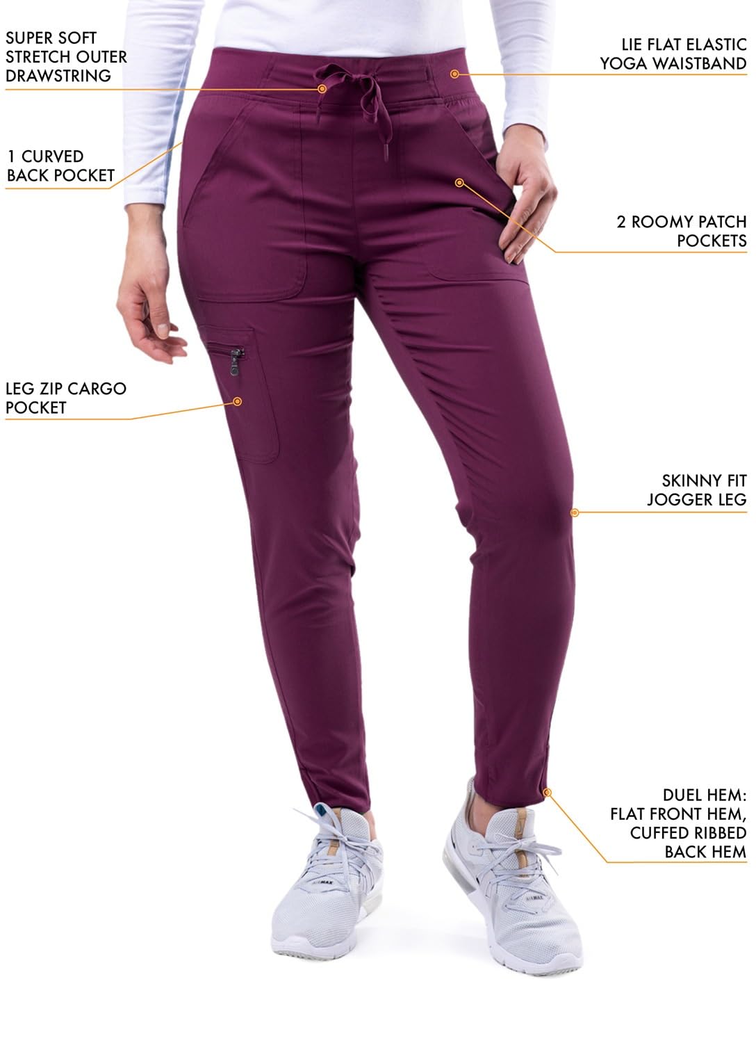 Adar Pro Moderna Atlético Fregar Set Por Mujeres - Moderna V-Cuello Top & Yoga Corredor Fregar Pantalones