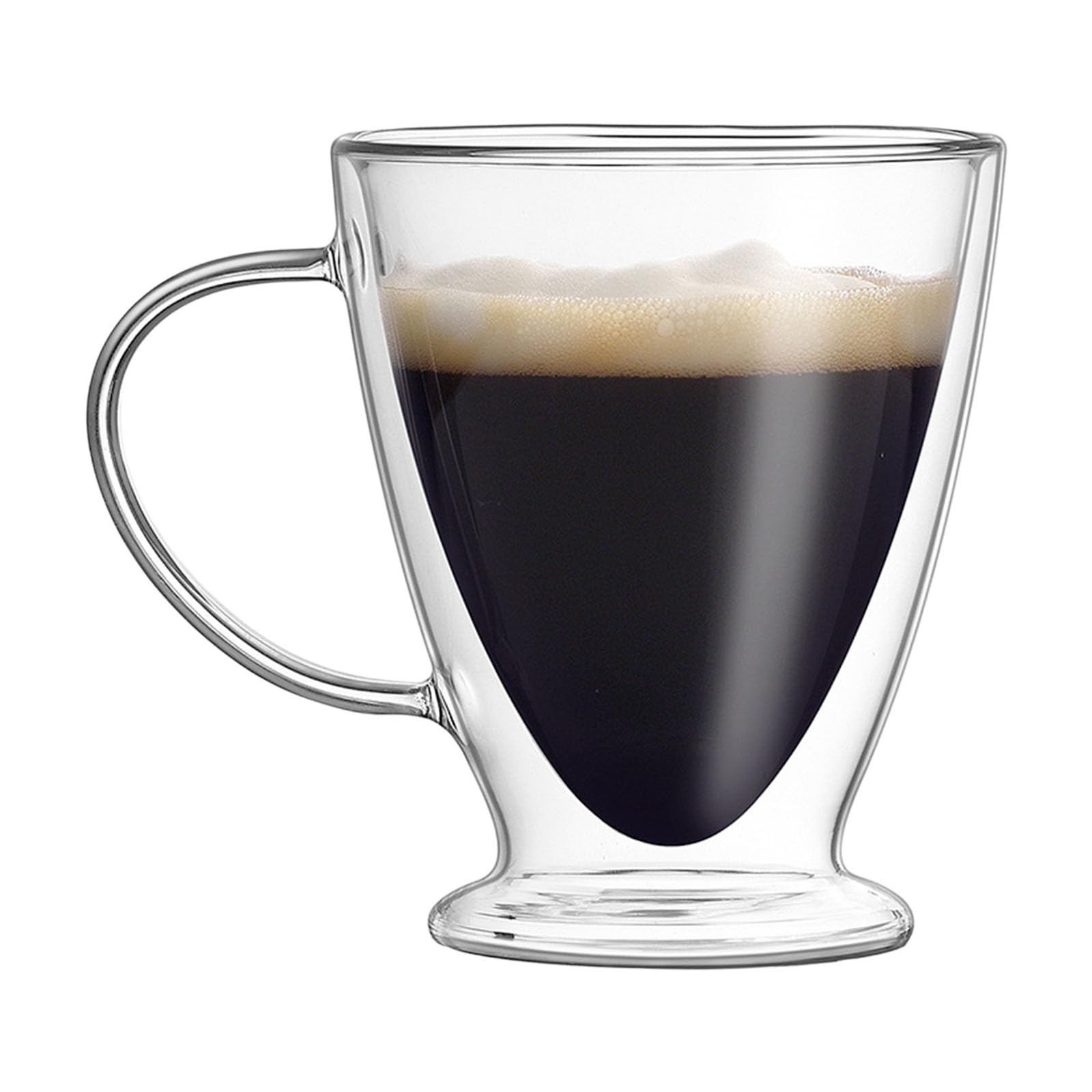 Uqezagpa 300ML Double Layer Glass Tumblers Mug for Hot and Iced Beverages Clear Drinking Coffee Cup Drinkware Coffee Cup