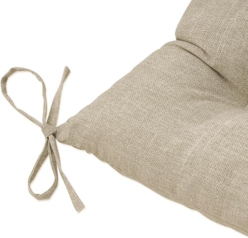 Miniatura 6 de Pillow Perfect Tory - Cojín de mimbre sólido para asiento de patio para interiores y exteriores, reversible, resistente a la intemperie y a la