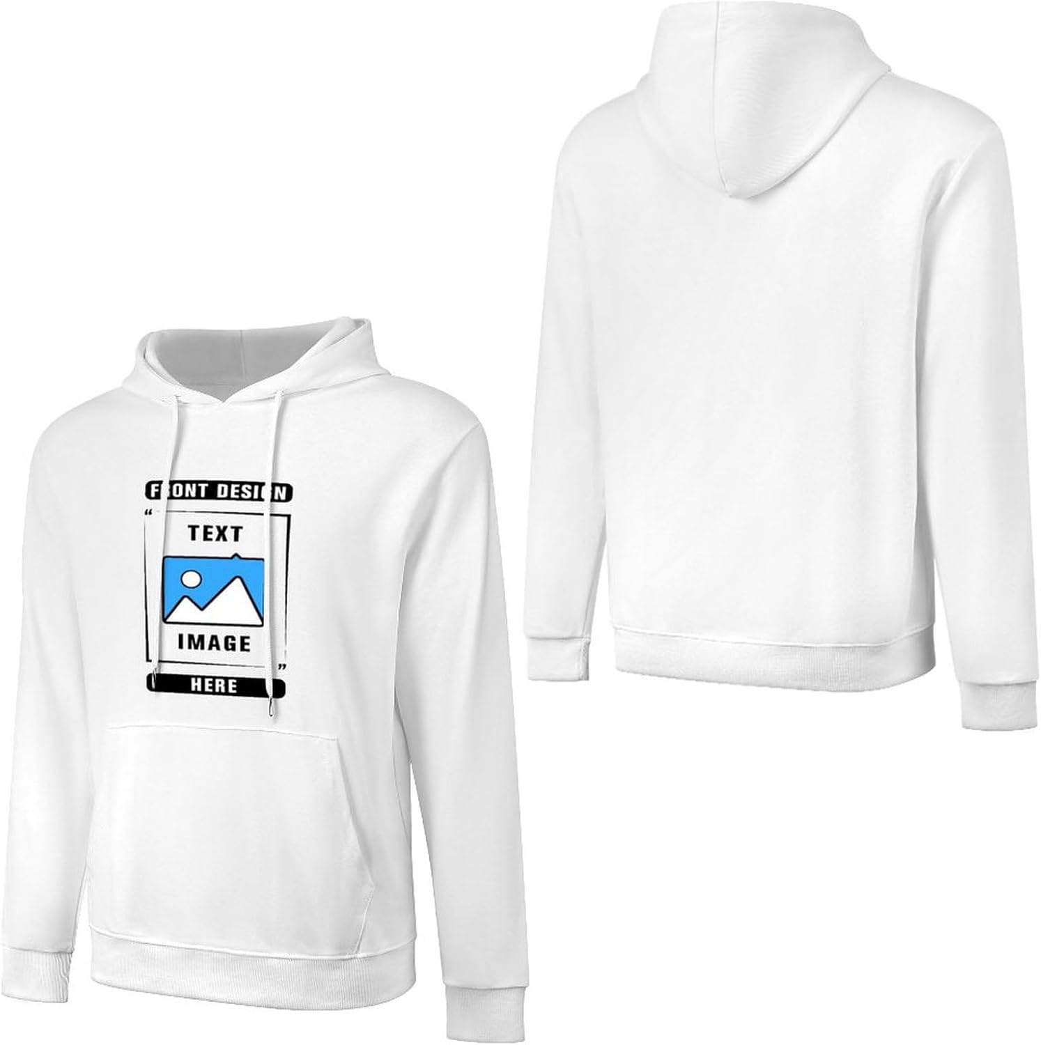 Custom Hoodies for Men Women, Custom Hoodie Design Your Own Personalized Sweatshirt Print Picture Front/Back - Image 3