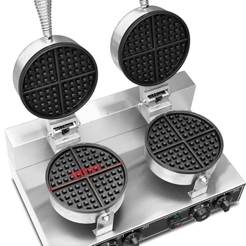 Aeydjxmer 110V 2600W Commercial Waffle Maker Double Waffle Maker Stainless Steel Waffle Iron Machine Non-Stick Electric Chaffle Maker Large Waffle Maker,For Commercial/Household Kitchens thumb #4