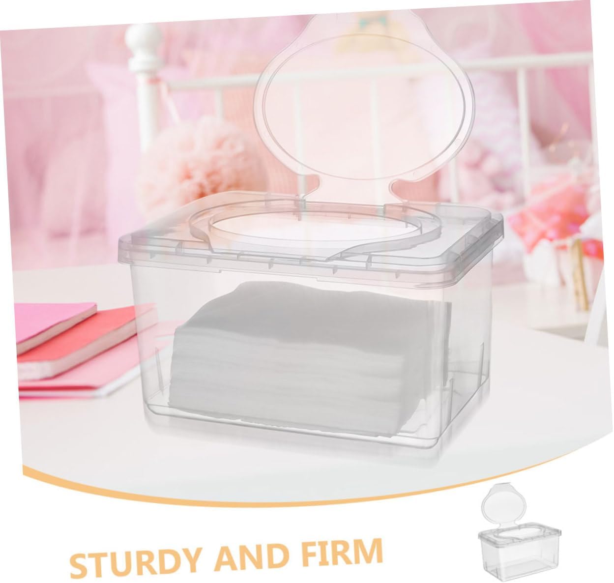 4pcs Refillable Wipes Dispenser Lid Portable Plastic Tissue Box for Wipes Home Travel Use Easy One-hand Operation Pp Material