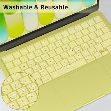MasiBloomキーボードカバースキン 2026 MacBook Neo 13インチ A18 Pro用 | シリコン、US/ANSIレイアウト、こぼれ防止防塵洗濯可能、キーボードプロテクターアクセサリー