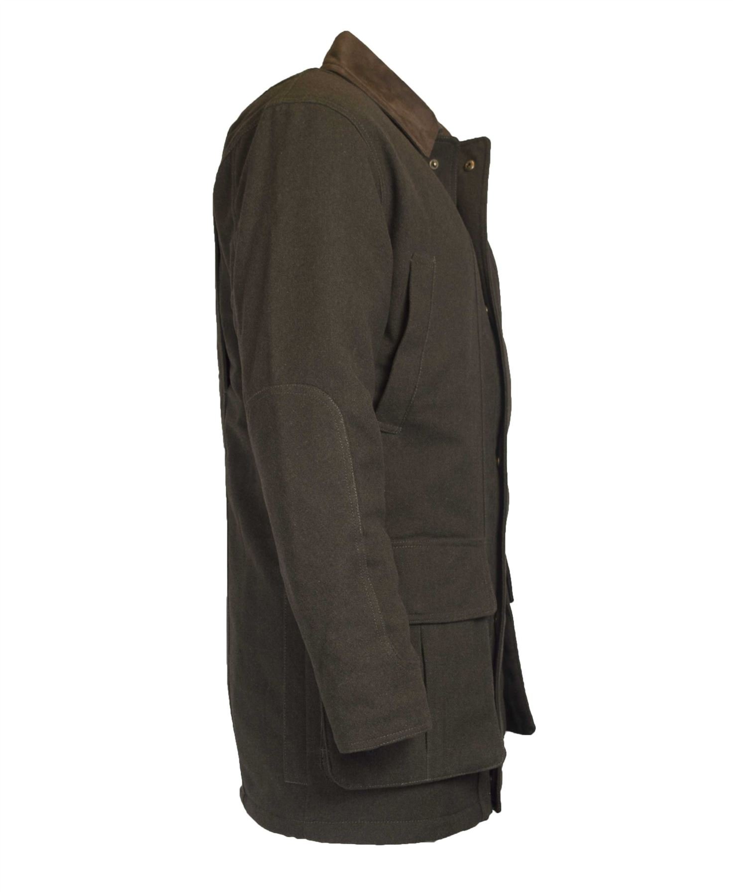 Walker & Hawkes – Giacca di lana da uomo in stile country e Derbystil per la caccia – verde oliva – taglia XS-2XL