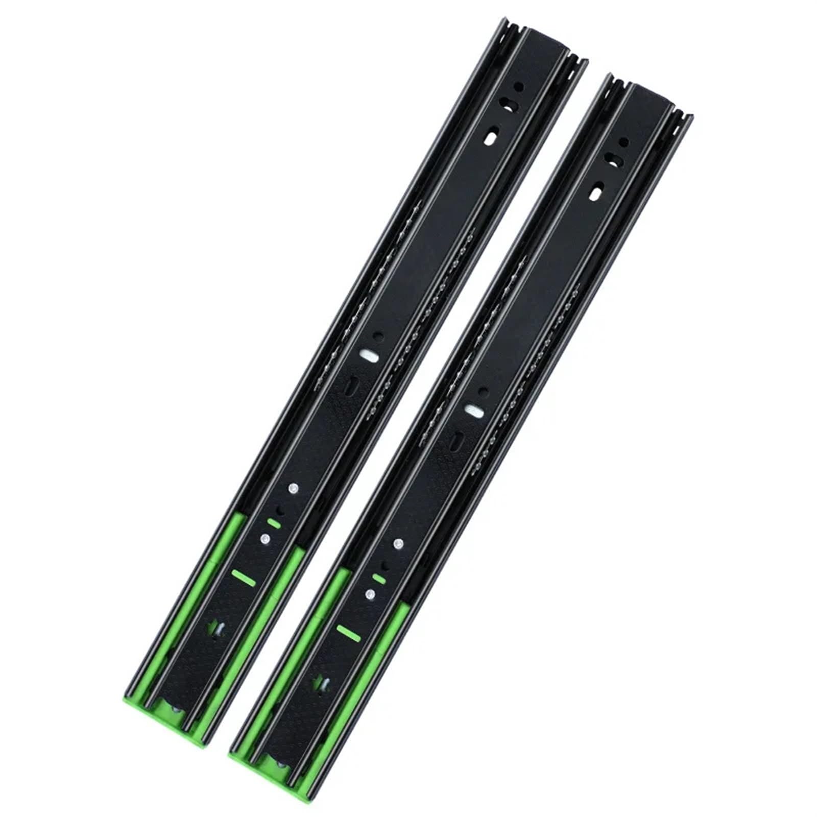 Cyjaznhh One Pair 2Pcs Drawer Runners Full Extension 3-Section Ball Bearing Soft Close 10-16In(14In)