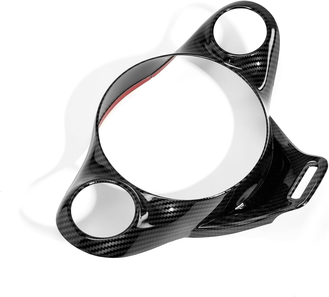 ABS Car Steering Wheel Frame Cover Steering Wheel Button Panel Frame Compatible with Kia Soul GT 2020-2025 Accessories (Carbon Fiber Style)