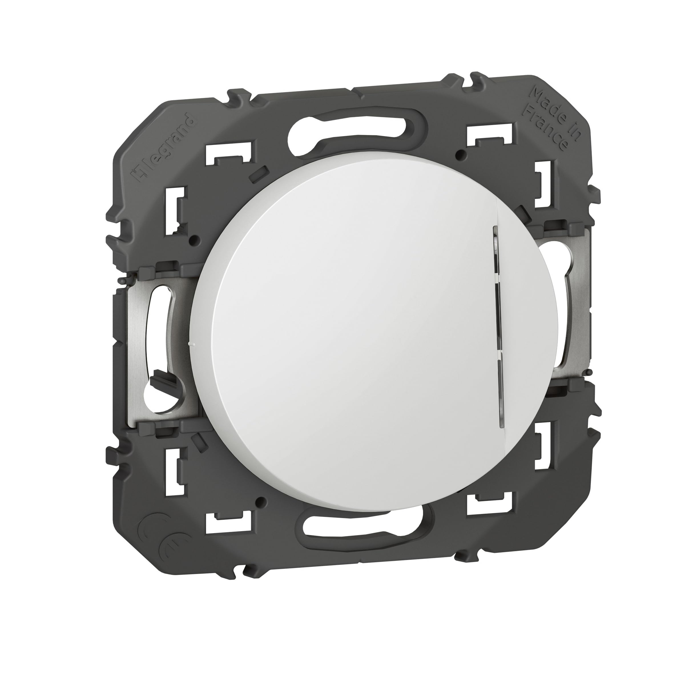 Legrand 600009 Interrupteur ou va-​et-​vient avec voyant témoin dooxie, 10AX 250V~, finition blanc