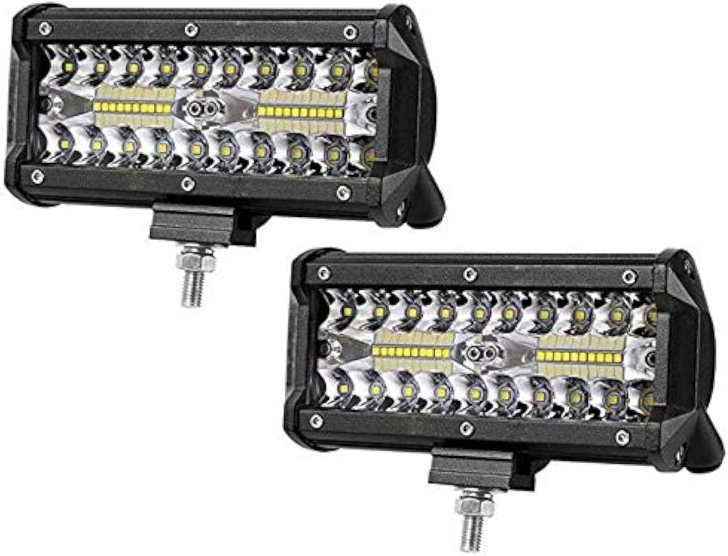 Fog Light/Led bar/Work Light White 120 Watts 2pc UniV-ersal Fitting Bikes and Cars- Compatible with M-ahindra S-corpio Type 2 (2008-2014)