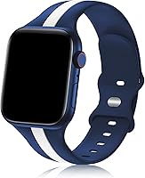 Vista 8 de Designer Sport Band Compatible with Apple Watch iWatch Bands 38mm 40mm 41mm 42mm 44mm 45mm 49mm Men Women, Soft Silicone Strap Wristbands for Apple