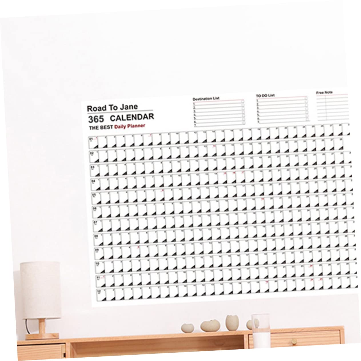 SEWACC 8stücke Wandkalender Im Minimalistischen Design Kreativer Jahresplaner Für Zuhause Büro Und Schule Papierkalender Mit Für Notizen Und Erinnerungen Übersicht