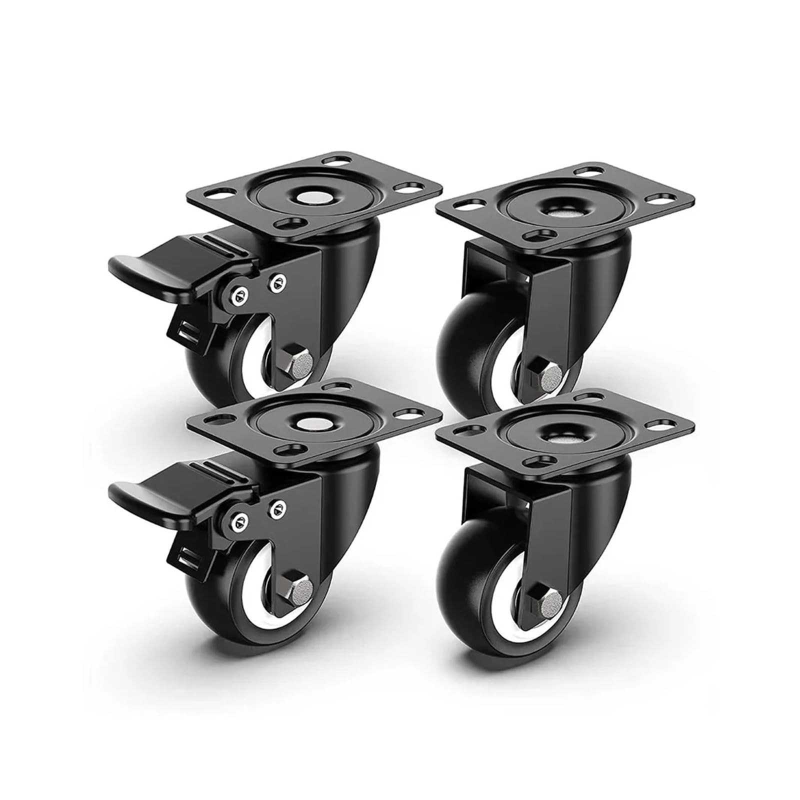 Lenkrolle, 4 Stück, 3,8 cm, robuster Stuhlwagen