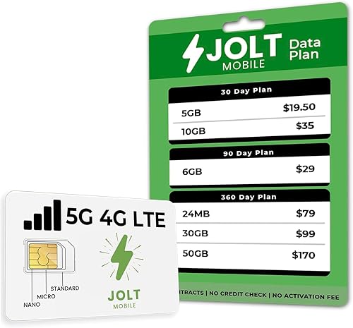 Miniatura 2 de Tarjeta SIM de datos prepagada, alta velocidad, 5G 4G LTE, red nacional de AT&T, solo plan de datos, servicio de Internet, sin contrato. para GPS,