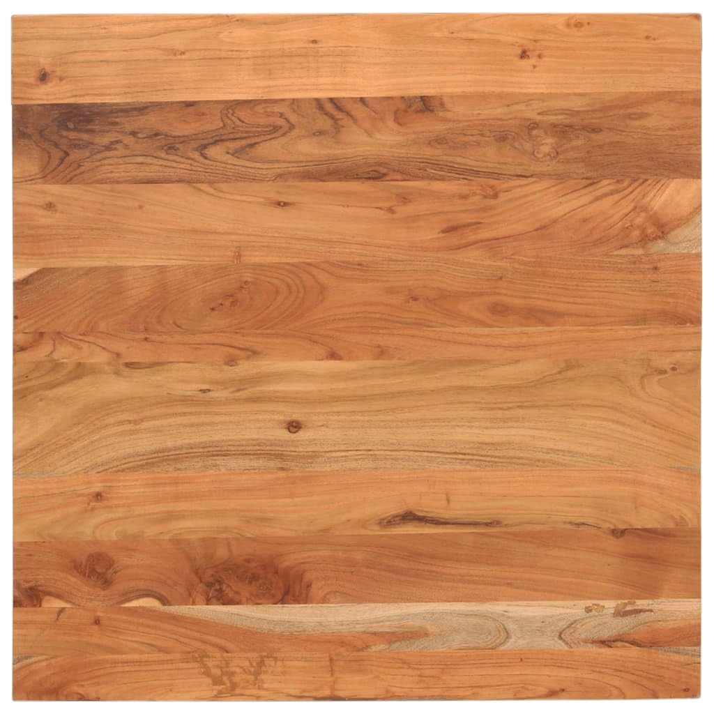 Tablero de mesa cuadrado de madera de acacia maciza, 70 x 70 x 3,8 cm, robusto, para mesa de comedor, mesa de bar y muebles de bricolaje, diseño natural