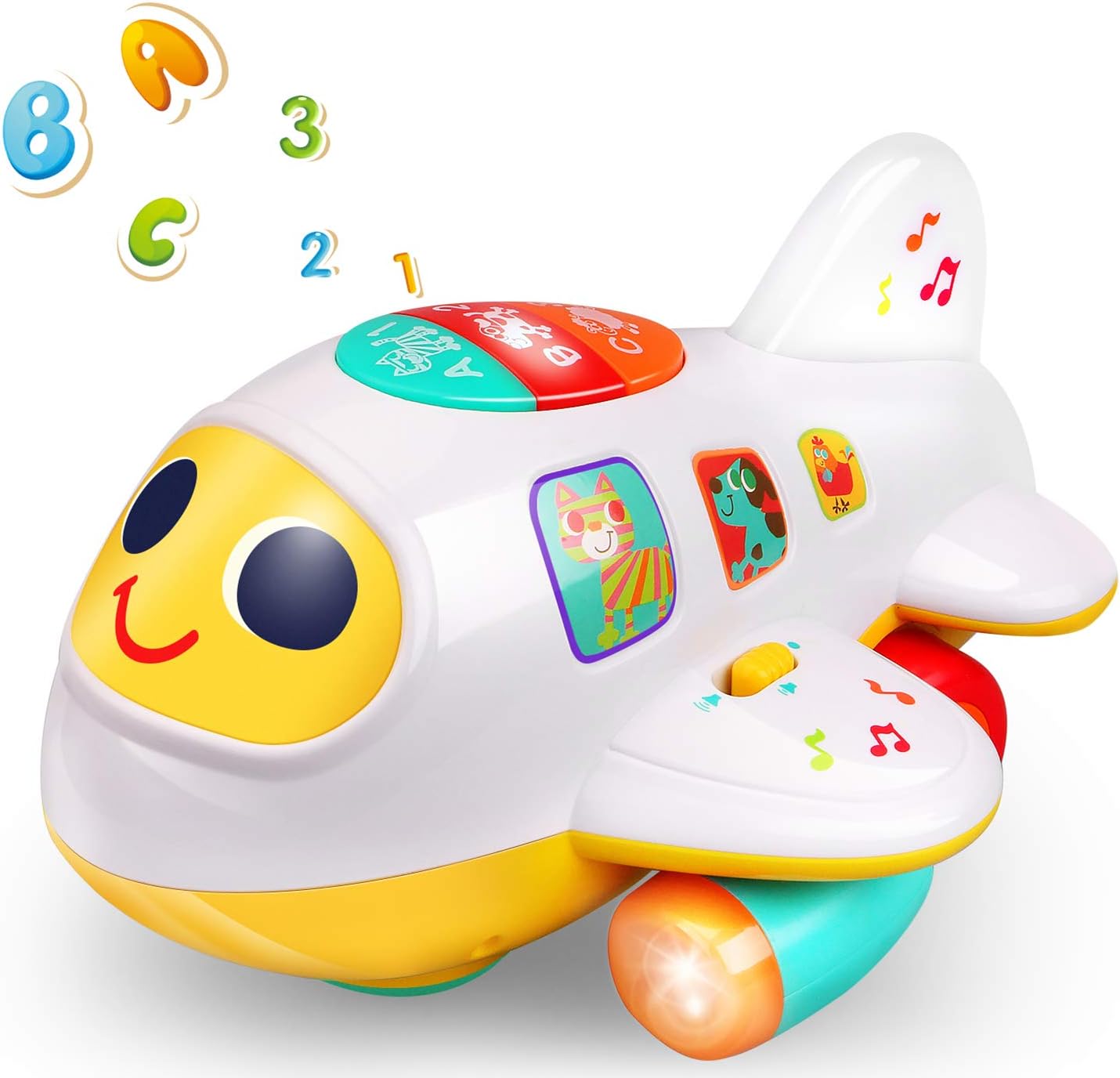 Rigoo Baby Electronic Musical Airplane Toys for 1 2 3 Year Old Boys and Girls, Best Kids and Toddlers Early Learning Educational Toys