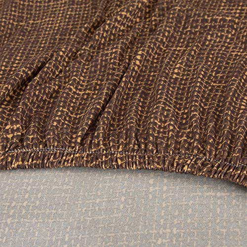 MIFXIN Armless Sofa Cover Futon Slipcover Stretch Elastic Folding Sofa Bed Non-Armrest Couch Furniture Protector Spandex Printed Washable Sofa Cover Without Armrests (Linen Coffee) - Thumbnail 7