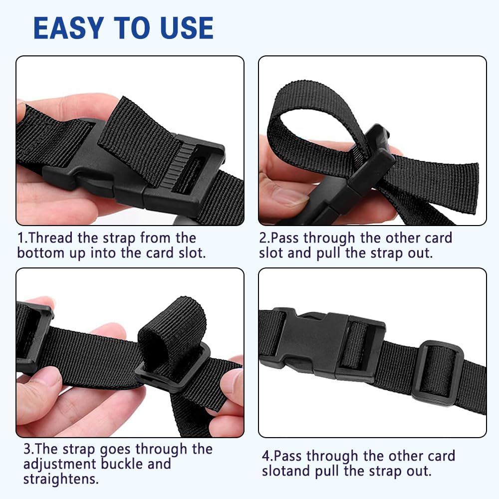 Tie Down Strap, Lashing Strap with Buckle Adjustable, 1M Nylon Luggage Strap, Heavy Duty Cam Buckle Cinch Strap, Travel Accessories for Motorcycle Truck Trailer Luggage (Black)