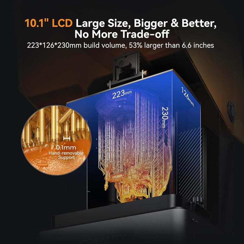 Image of 3IDEA CR Resin 3D Printer Halot Mage S 14K, with 10.1 inch HD LCD MSLA Mono, 4X High Speed Printing for 150mm /h Speed, UV Resin Photocuring Printer, Large Printing Size 8.78x4.96x9.06 inches