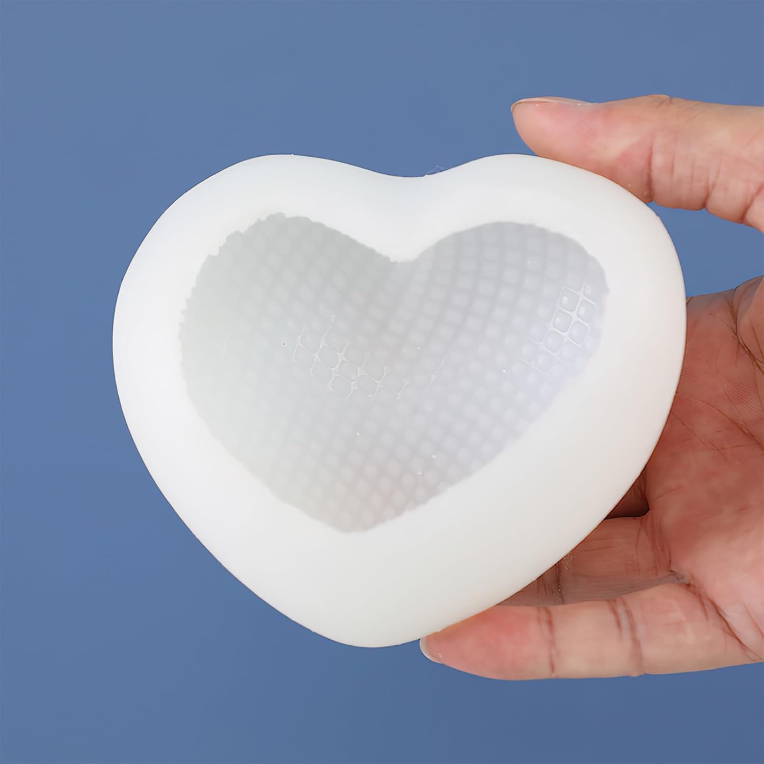 2 Pcs Heart Shaped Silicone Molds 3D Mesh Braided Love Heart Shape Making Mold for DIY Chocolate Cake Desserts Aromatherapy Candle Soap Wax Plaster Resin Art Crafts Decoration