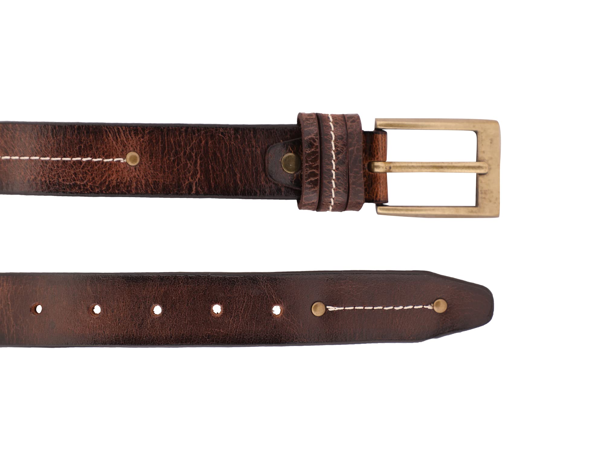 ART-REEL Genuine Leather Belt for Kids, Black/Brown Colour, Belt with Metal Buckle, Fancy Belt for Formal, Casual & Jeans Wear, Waist 20-24-28-30 Inch 3|5|7|9|11 Yrs (Brown Mix, W24-26 Inch) 4