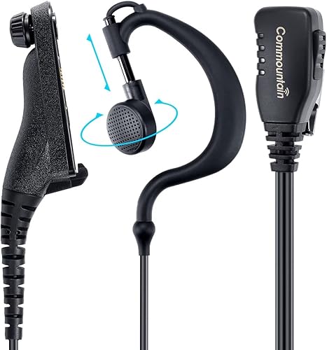 commountain APX 6000 XPR 7550e Auricular con micrófono compatible con radios Motorola APX 8000, APX 7000, APX 4000, XPR 7350e, XPR 7550, XPR 7580e,